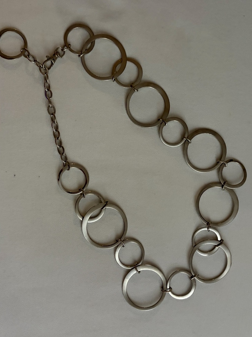 Silver-Tone Open Circle Link belt - Women Jewelry